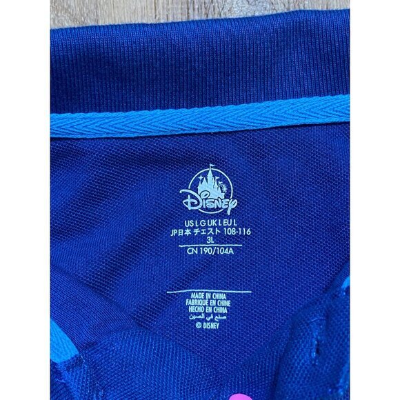 Disney Hawaii Aloha Blue Polo Shirt With Mickey Mouse Embroidery Large NWT - Picture 4 of 7